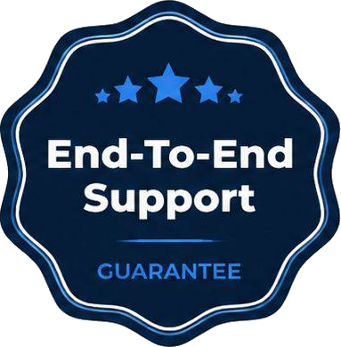 Guarantee badge: End-to-end support
